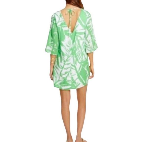 LILLY PULITZER for Target Medium Boom Boom Shift Dress Tropical Leaves Green L - Picture 2 of 12
